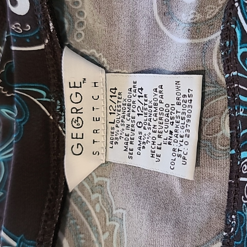 George Brown & Teal Paisley Midi Skirt - Picture 4 of 4
